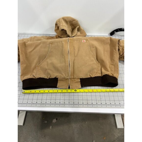 Red Kap Tan Canvas Duck Quilted Hooded Work Jacket Men’s Size 2XL Vintage - Picture 8 of 15